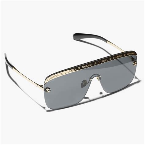 chanel runway shield|CHANEL Sunglasses: Shield Sunglasses, metal — Fashion.